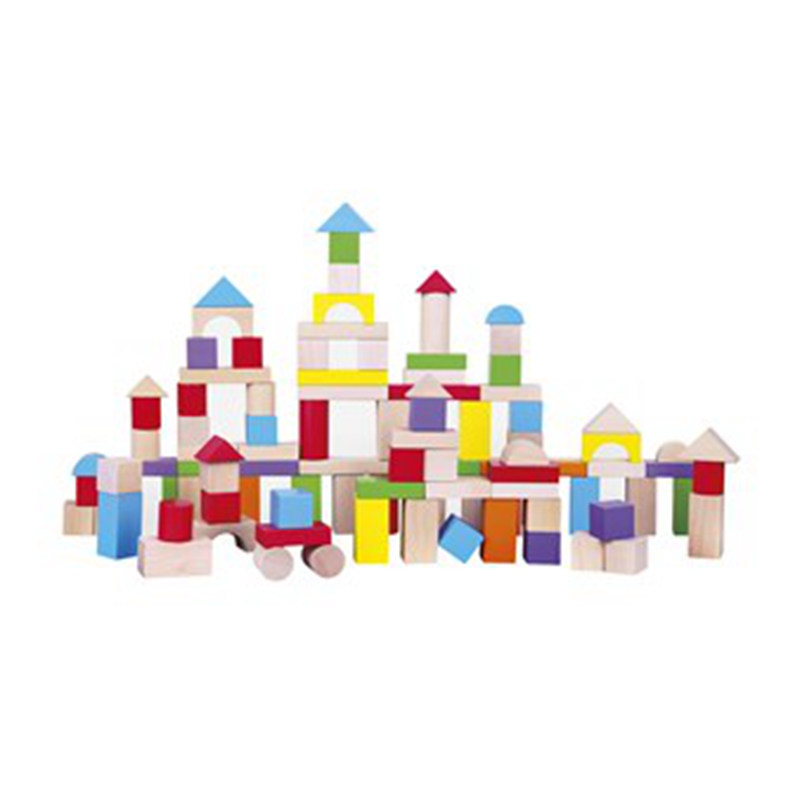 Wooden Blocks Set - 100 pieces?Set - BlueFountain